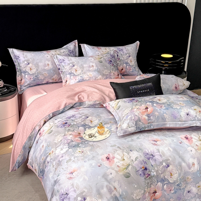 91家纺网 家纺一手货源 找家纺 （总）喜四方 2025新款加厚天丝棉磨毛数码印花四件套