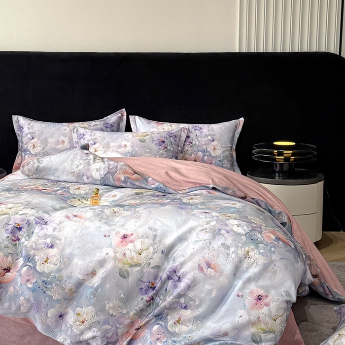 91家纺网 家纺一手货源 找家纺 （总）喜四方 2025新款加厚天丝棉磨毛数码印花四件套