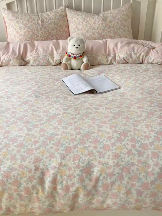 91家纺网 家纺一手货源 找家纺 （总）繁花家居 2025学生季第二波木棉水洗棉四件套三件套跑量款