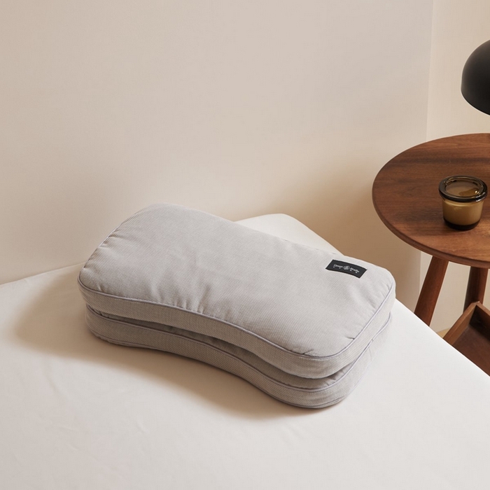 91家纺网 家纺一手货源 找家纺 境月枕芯坊2025新款可调节黑苦荞麦枕 黑苦荞麦枕-灰色30*50cm