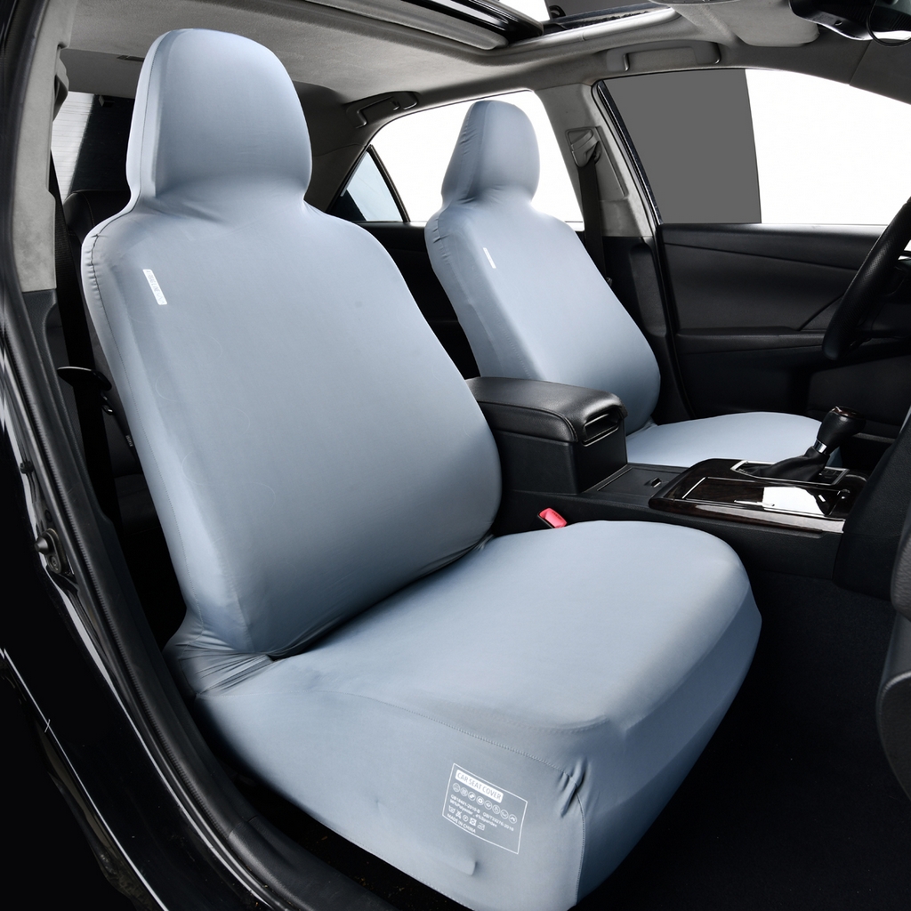 千彤沙发垫 2025新款凉感冰丝b-弹力全包围汽车前排座椅套单只 装 冰雾蓝