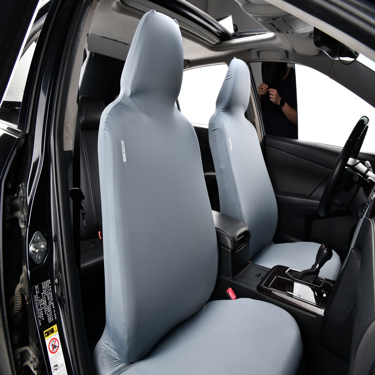 91家纺网 家纺一手货源 找家纺 千彤沙发垫 2025新款凉感冰丝b-弹力全包围汽车前排座椅套单只 装 冰雾蓝