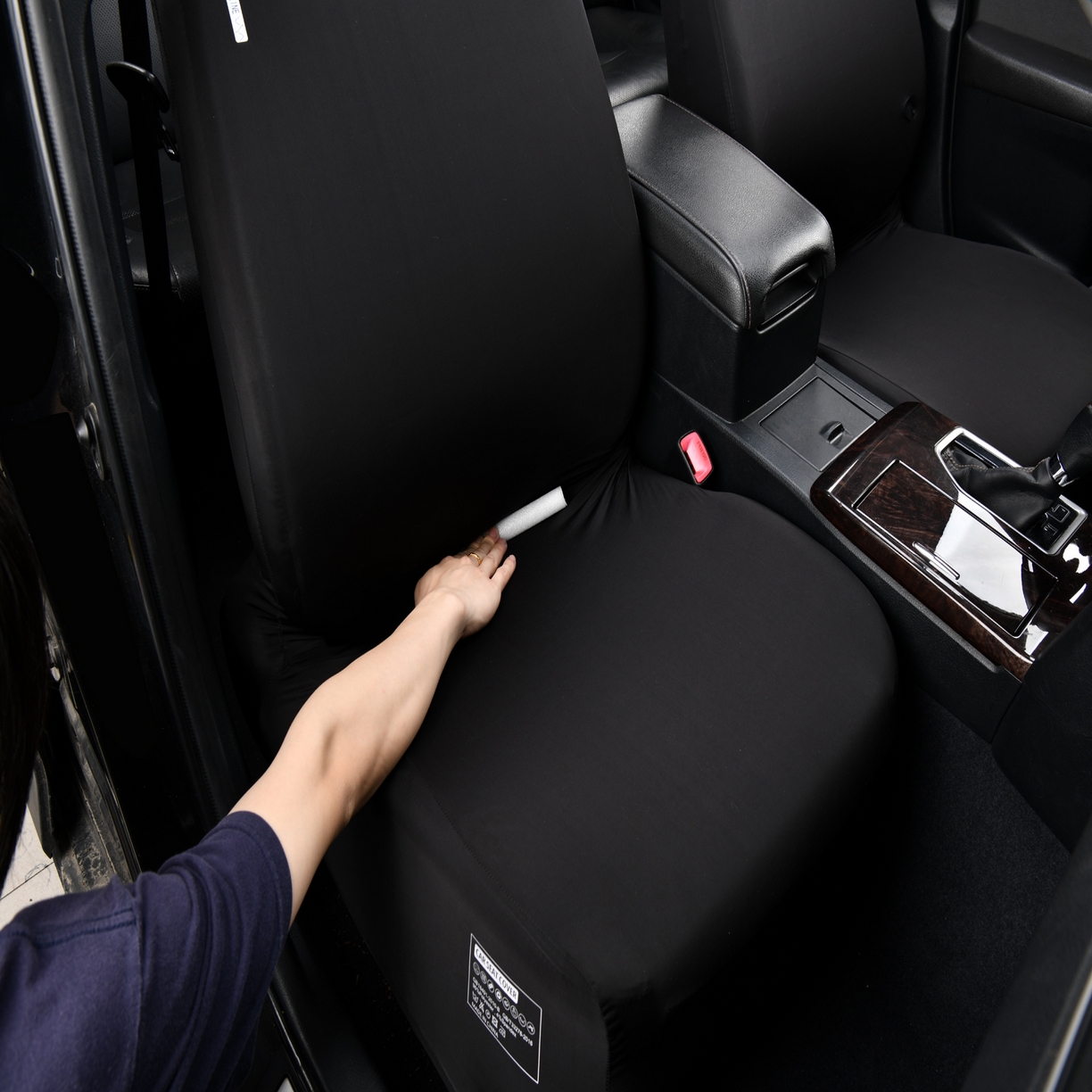 91家纺网 家纺一手货源 找家纺 千彤沙发垫 2025新款凉感冰丝b-弹力全包围汽车前排座椅套单只 装 黑色