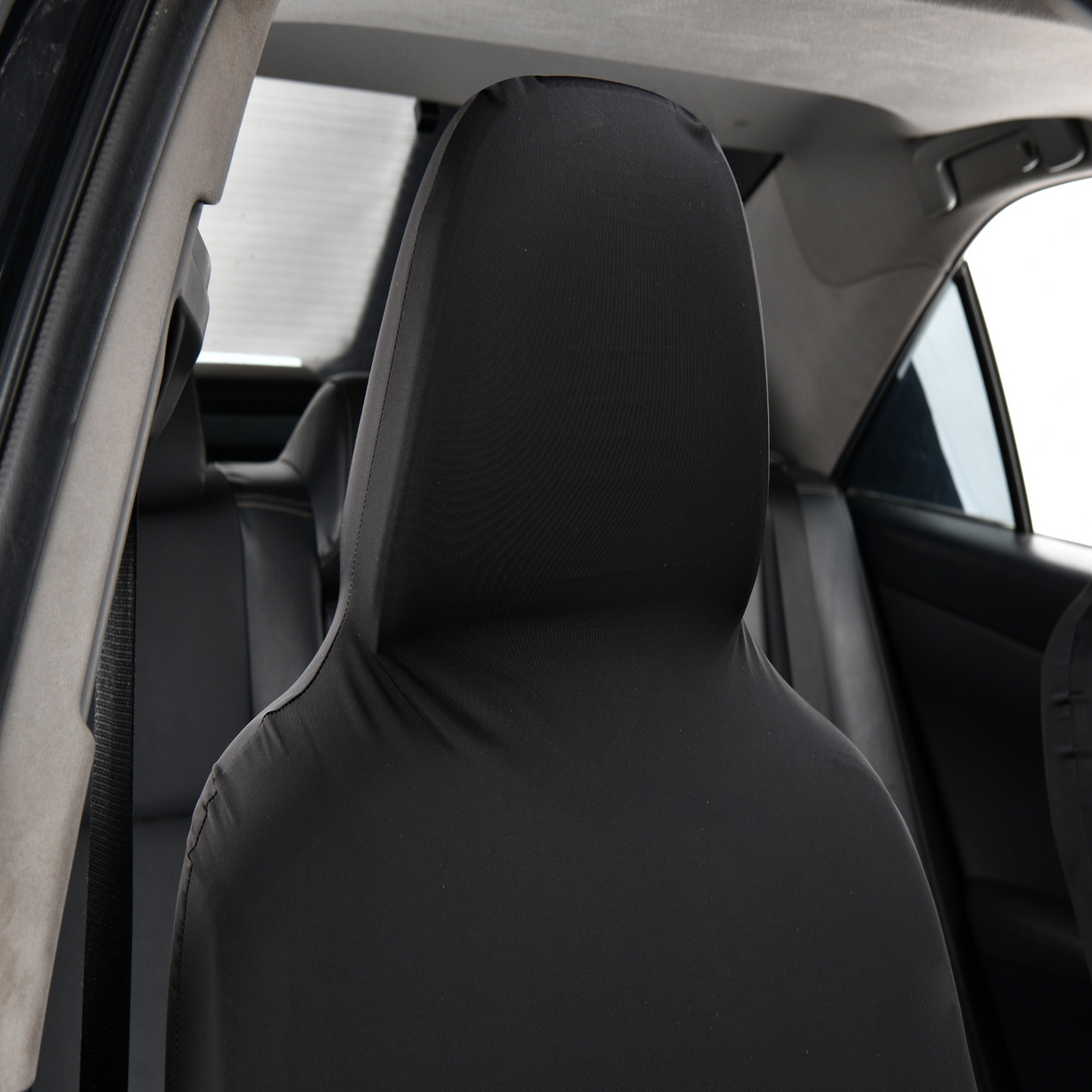 91家纺网 家纺一手货源 找家纺 千彤沙发垫 2025新款凉感冰丝b-弹力全包围汽车前排座椅套单只 装 黑色