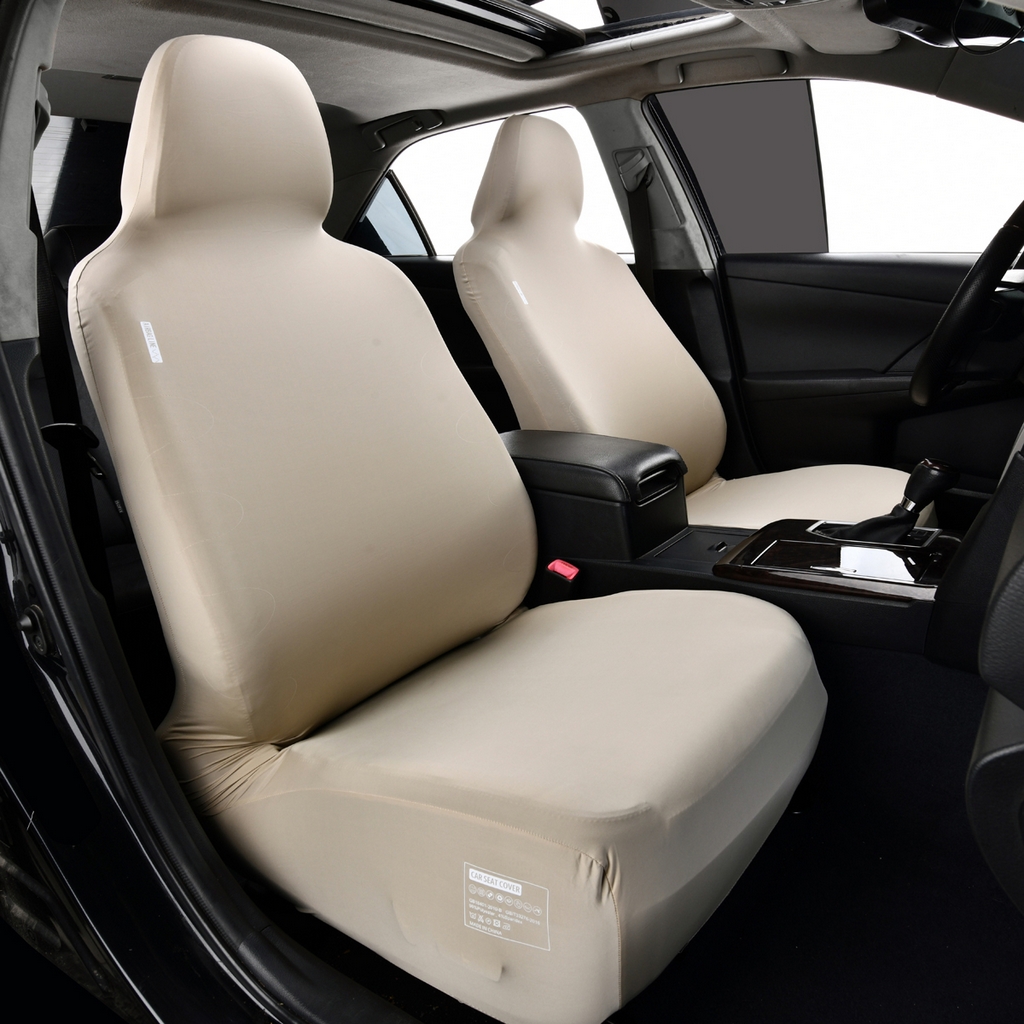 千彤沙发垫 2025新款凉感冰丝b-弹力全包围汽车前排座椅套单只 装 米咖