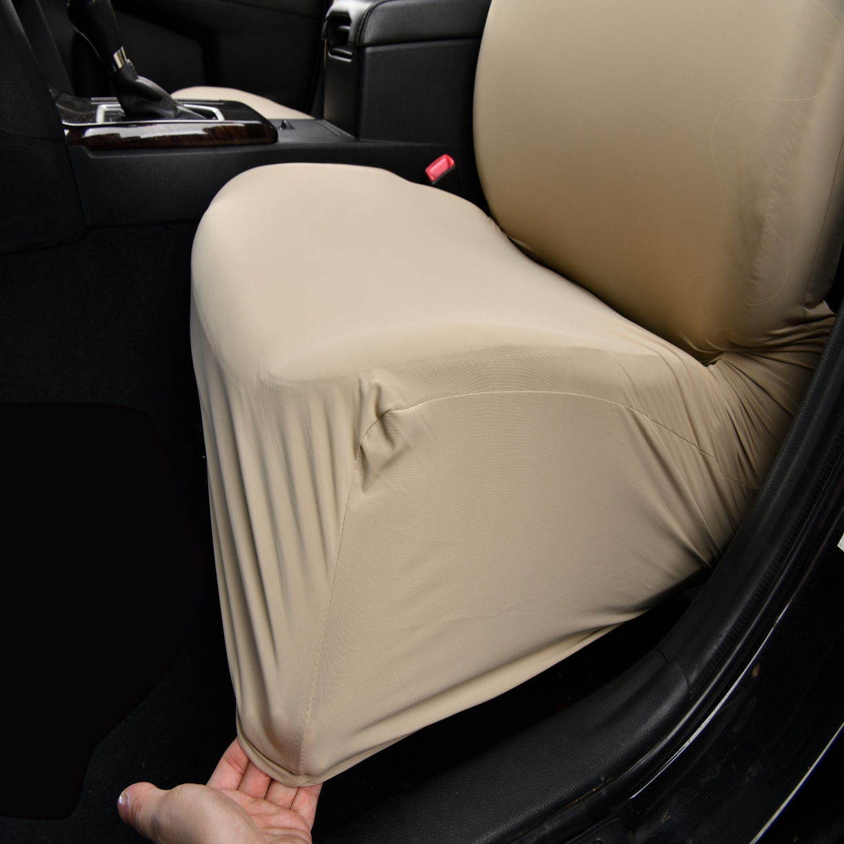 91家纺网 家纺一手货源 找家纺 千彤沙发垫 2025新款凉感冰丝b-弹力全包围汽车前排座椅套单只 装 米咖