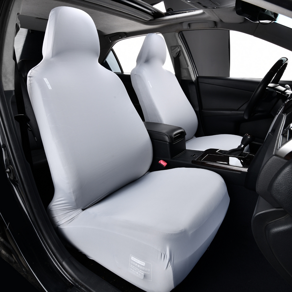 千彤沙发垫 2025新款凉感冰丝b-弹力全包围汽车前排座椅套单只 装 银灰