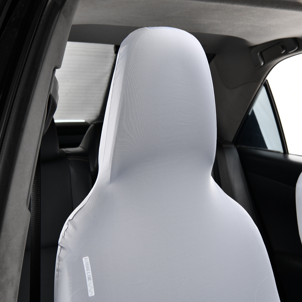 91家纺网 家纺一手货源 找家纺 千彤沙发垫 2025新款凉感冰丝b-弹力全包围汽车前排座椅套单只 装 银灰