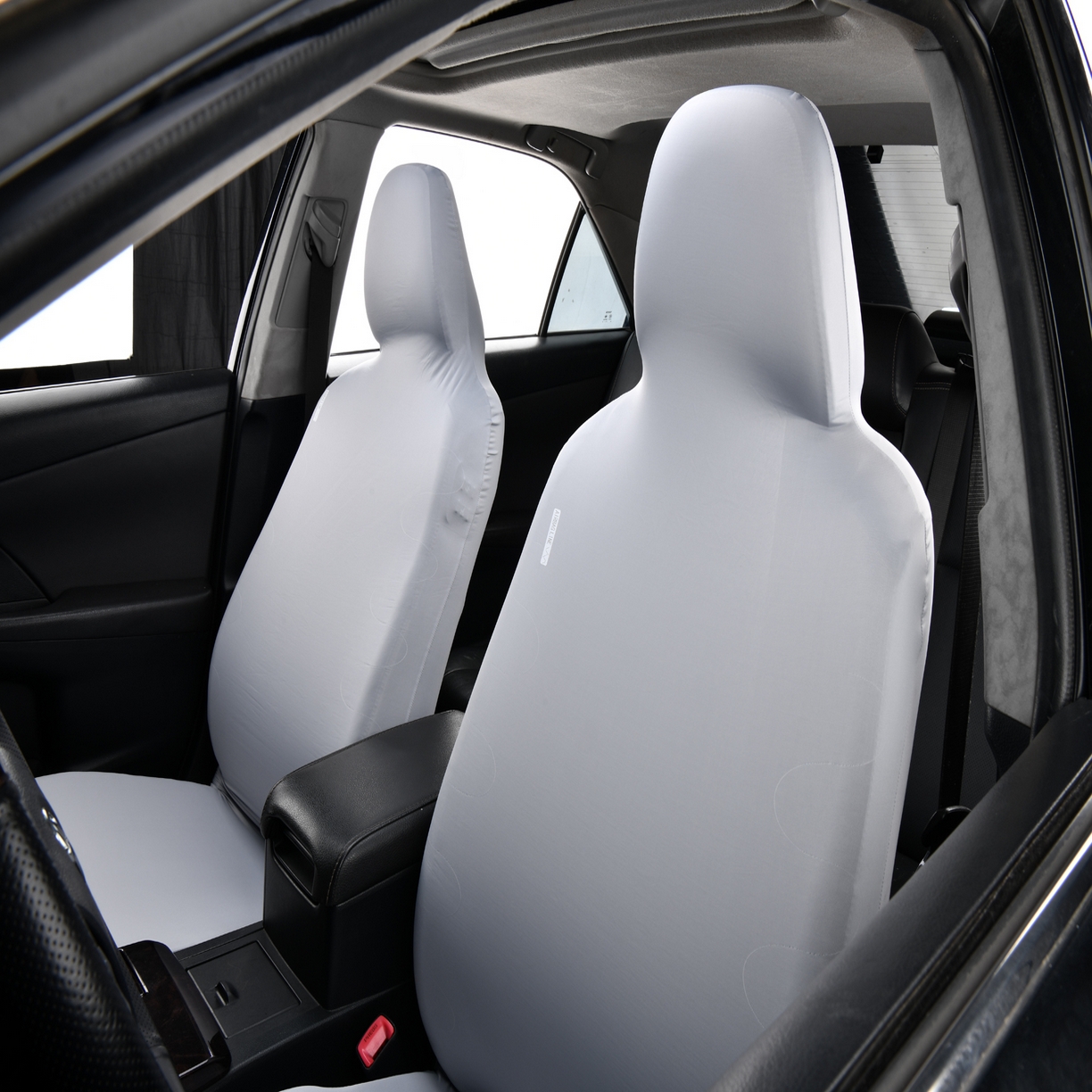 91家纺网 家纺一手货源 找家纺 千彤沙发垫 2025新款凉感冰丝b-弹力全包围汽车前排座椅套单只 装 银灰