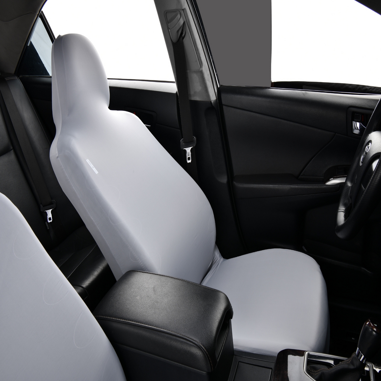 91家纺网 家纺一手货源 找家纺 千彤沙发垫 2025新款凉感冰丝b-弹力全包围汽车前排座椅套单只 装 银灰