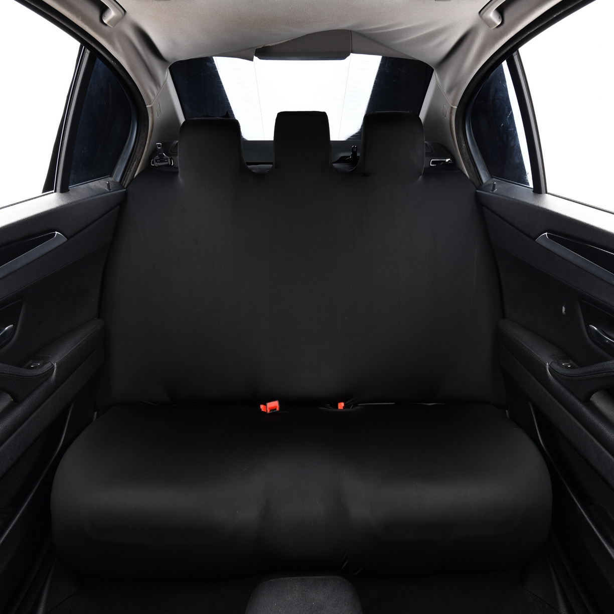 91家纺网 家纺一手货源 找家纺 千彤沙发垫 2025新款凉感冰丝b-弹力全包汽车后排三人座椅套 黑色