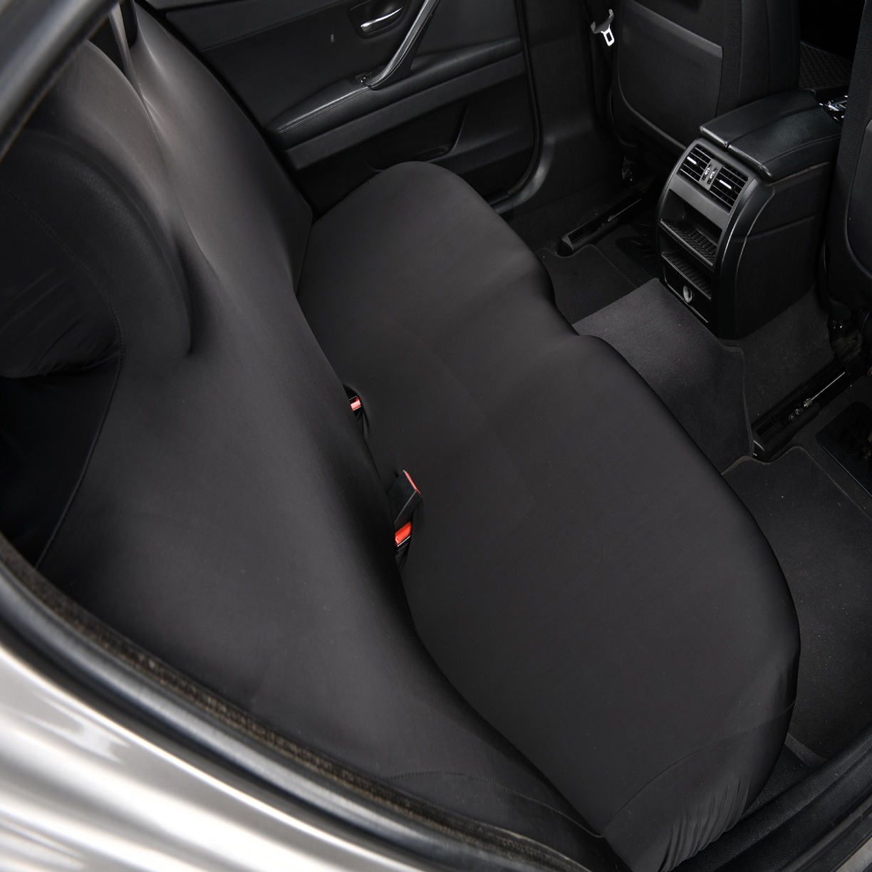 91家纺网 家纺一手货源 找家纺 千彤沙发垫 2025新款凉感冰丝b-弹力全包汽车后排三人座椅套 黑色