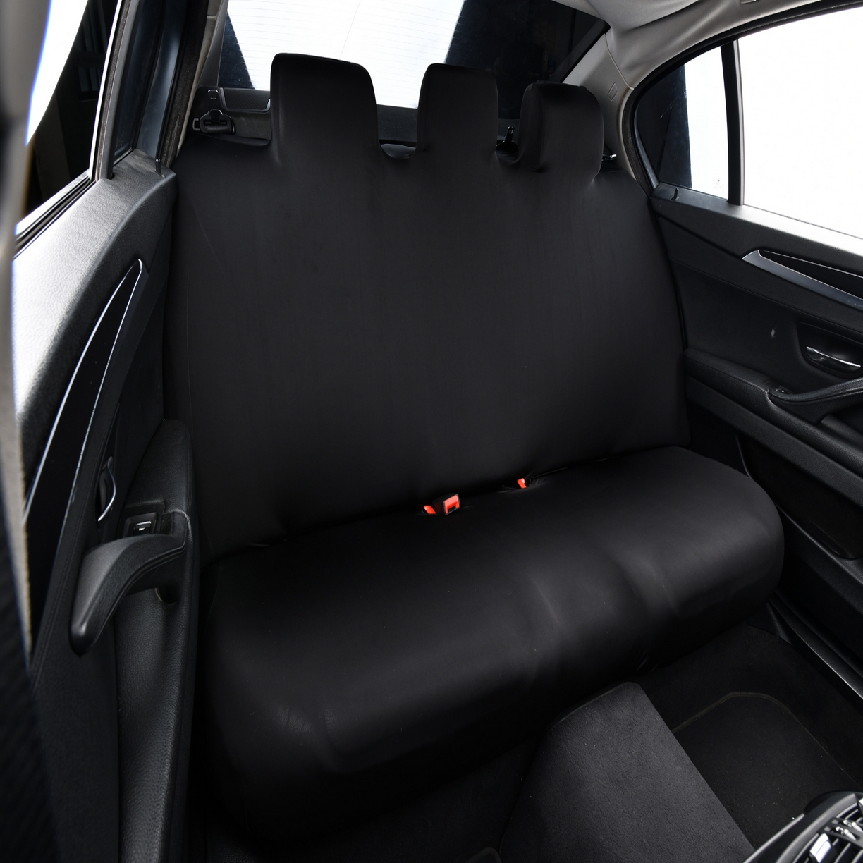 91家纺网 家纺一手货源 找家纺 千彤沙发垫 2025新款凉感冰丝b-弹力全包汽车后排三人座椅套 黑色