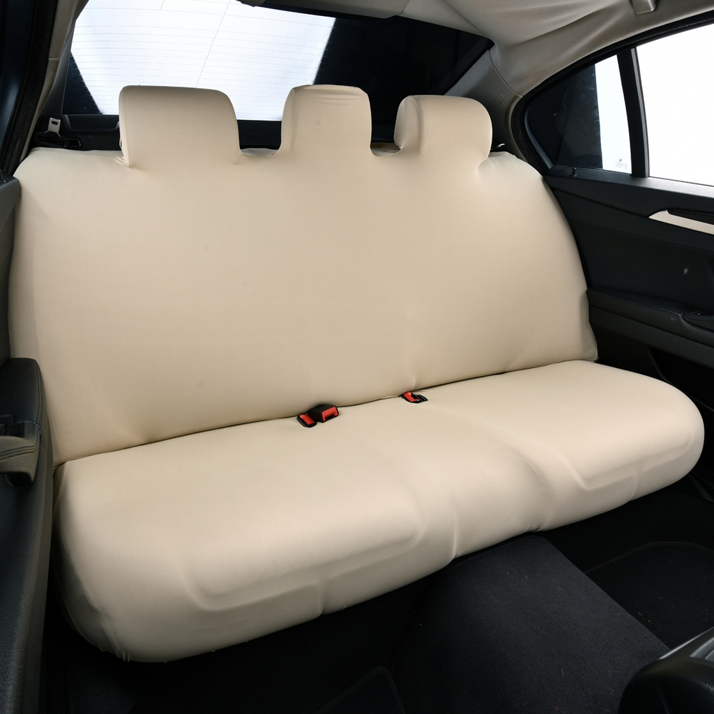 千彤沙发垫 2025新款凉感冰丝b-弹力全包汽车后排三人座椅套 米咖