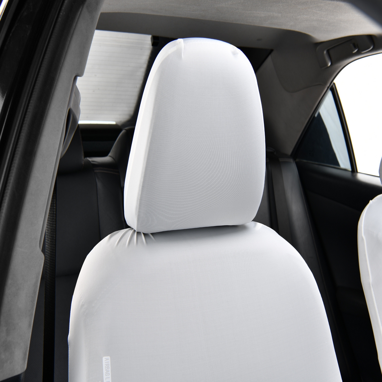 91家纺网 家纺一手货源 找家纺 千彤沙发垫 2025新款凉感冰丝a-弹力全包围 汽车前排座椅套单只装 白色