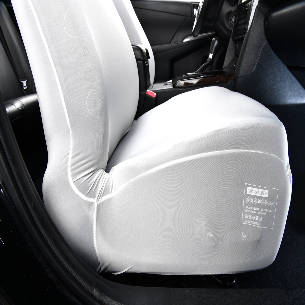 91家纺网 家纺一手货源 找家纺 千彤沙发垫 2025新款凉感冰丝a-弹力全包围 汽车前排座椅套单只装 白色