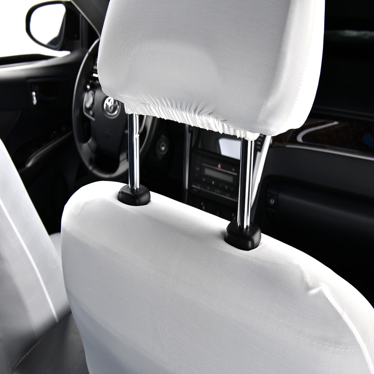 91家纺网 家纺一手货源 找家纺 千彤沙发垫 2025新款凉感冰丝a-弹力全包围 汽车前排座椅套单只装 白色