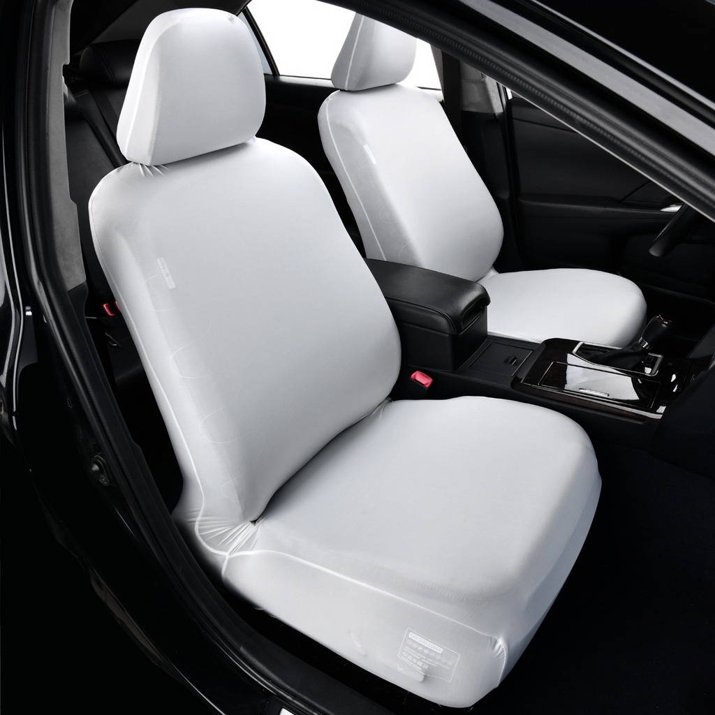 91家纺网 家纺一手货源 找家纺 千彤沙发垫 2025新款凉感冰丝a-弹力全包围 汽车前排座椅套单只装 白色