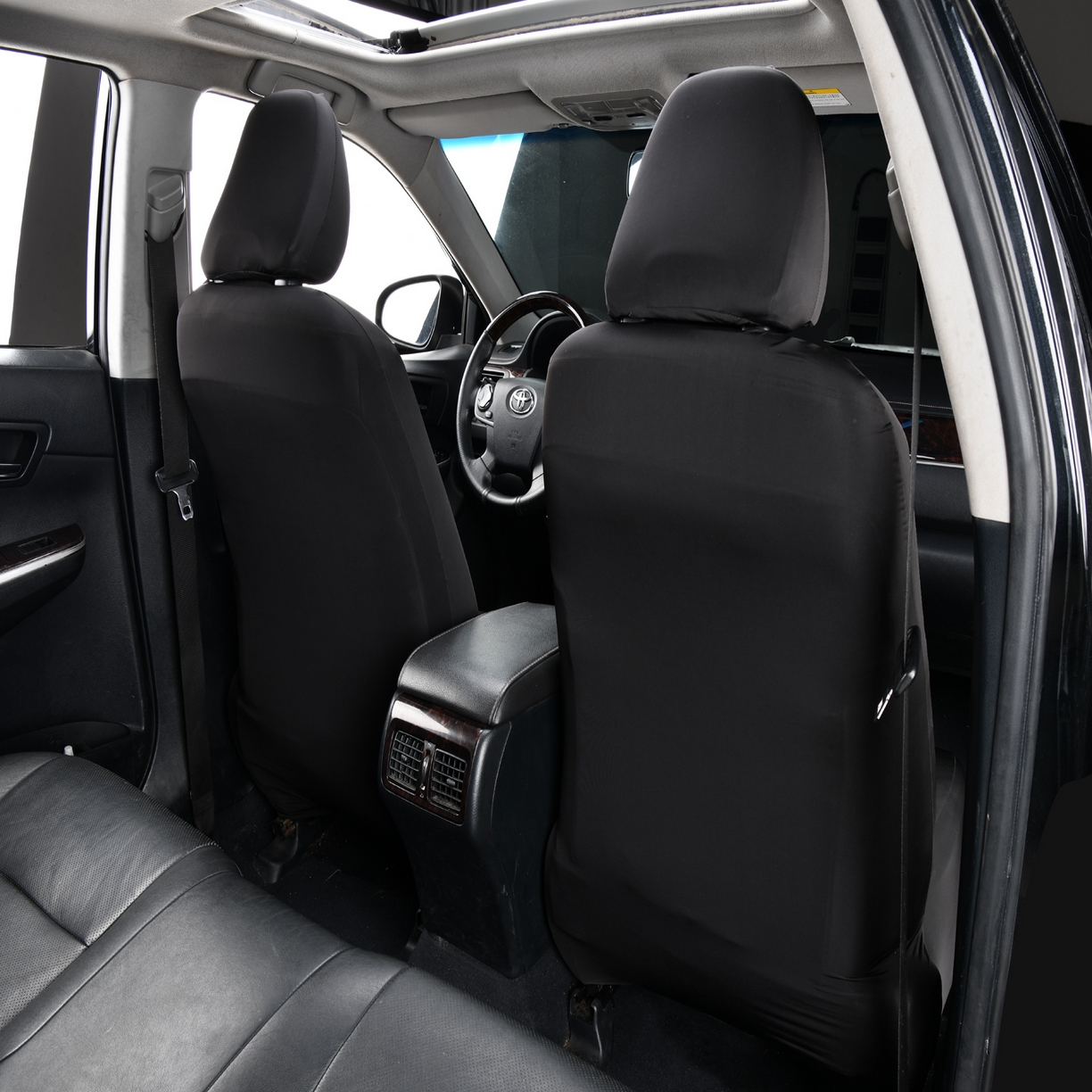 91家纺网 家纺一手货源 找家纺 千彤沙发垫 2025新款凉感冰丝a-弹力全包围 汽车前排座椅套单只装 黑色