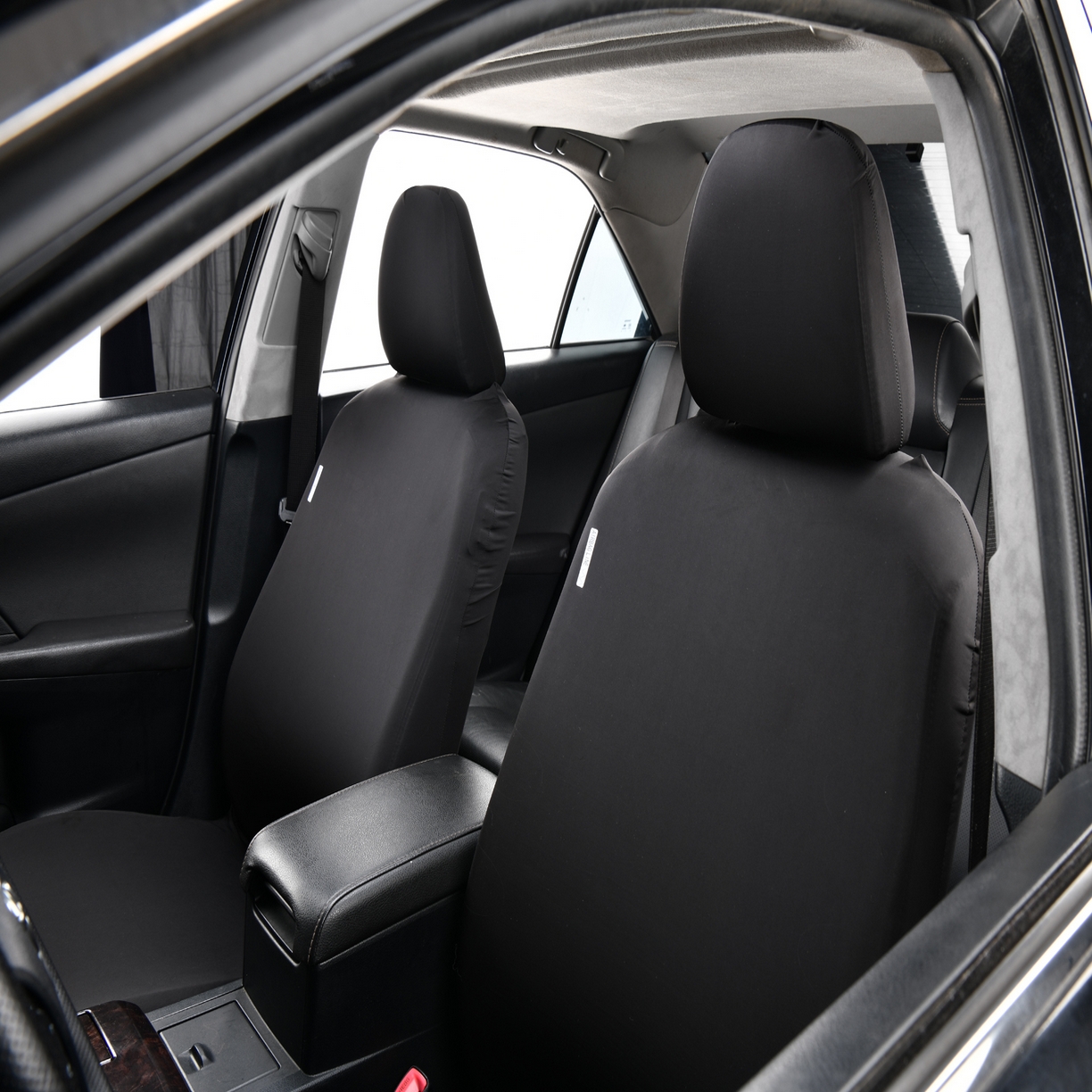 91家纺网 家纺一手货源 找家纺 千彤沙发垫 2025新款凉感冰丝a-弹力全包围 汽车前排座椅套单只装 黑色