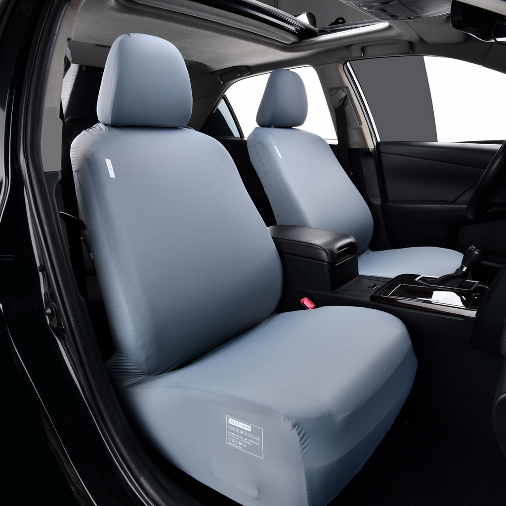 千彤沙发垫 2025新款凉感冰丝a-弹力全包围 汽车前排座椅套单只装 蓝灰