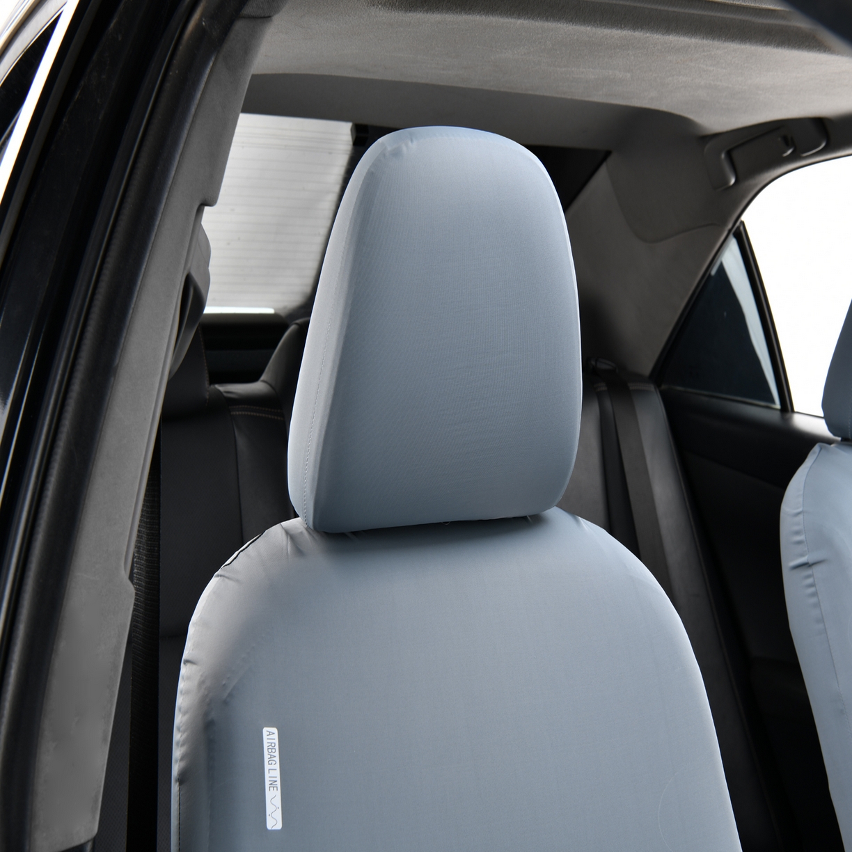 91家纺网 家纺一手货源 找家纺 千彤沙发垫 2025新款凉感冰丝a-弹力全包围 汽车前排座椅套单只装 蓝灰