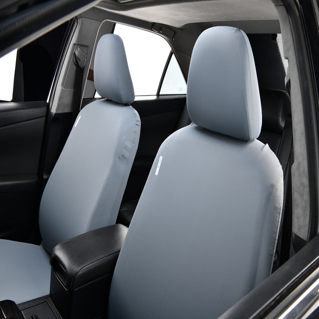 91家纺网 家纺一手货源 找家纺 千彤沙发垫 2025新款凉感冰丝a-弹力全包围 汽车前排座椅套单只装 蓝灰