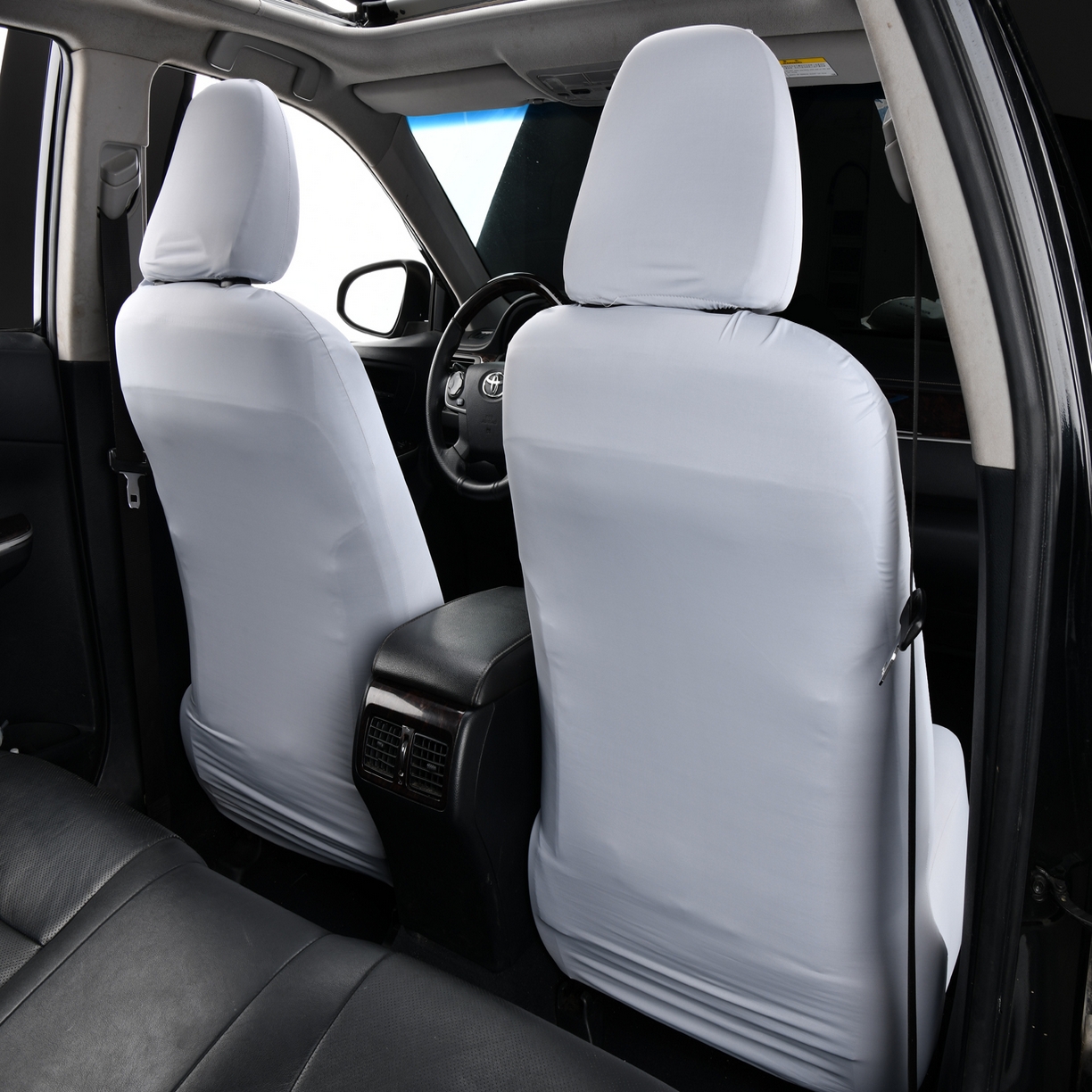 91家纺网 家纺一手货源 找家纺 千彤沙发垫 2025新款凉感冰丝a-弹力全包围 汽车前排座椅套单只装 银灰