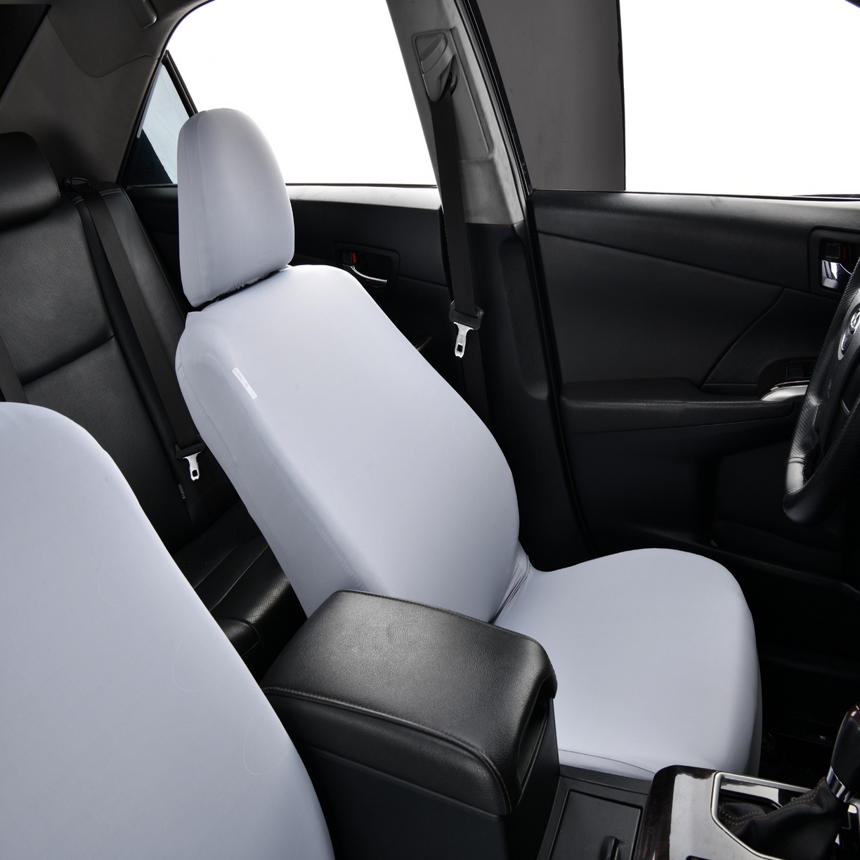 91家纺网 家纺一手货源 找家纺 千彤沙发垫 2025新款凉感冰丝a-弹力全包围 汽车前排座椅套单只装 银灰