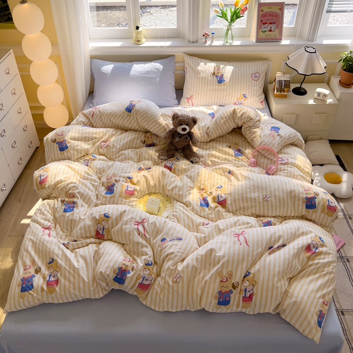 91家纺网 家纺一手货源 找家纺 水墨江南 2025新款超柔水洗棉印花四件套 好伙伴