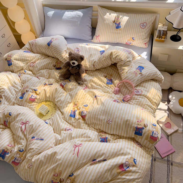 91家纺网 家纺一手货源 找家纺 水墨江南 2025新款超柔水洗棉印花四件套 好伙伴