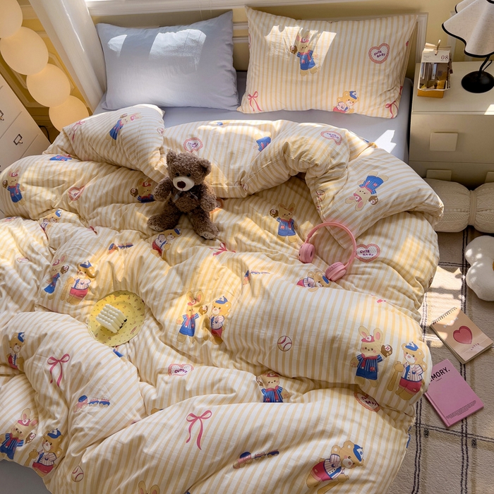 91家纺网 家纺一手货源 找家纺 水墨江南 2025新款超柔水洗棉印花四件套 好伙伴