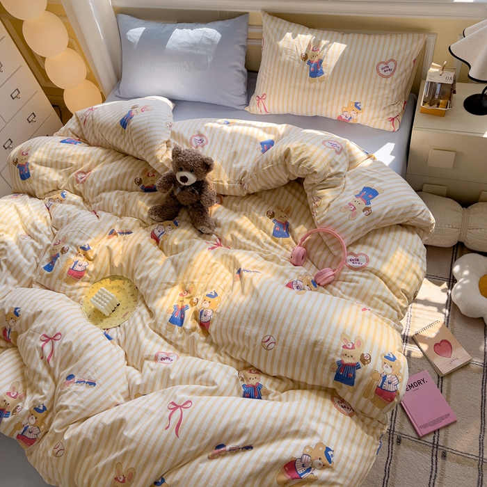 91家纺网 家纺一手货源 找家纺 水墨江南 2025新款超柔水洗棉印花四件套 好伙伴