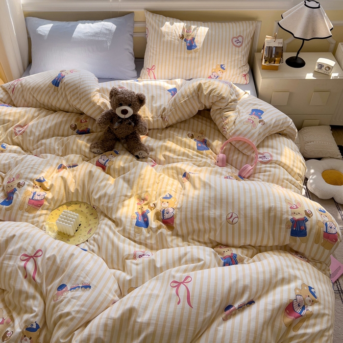 91家纺网 家纺一手货源 找家纺 水墨江南 2025新款超柔水洗棉印花四件套 好伙伴