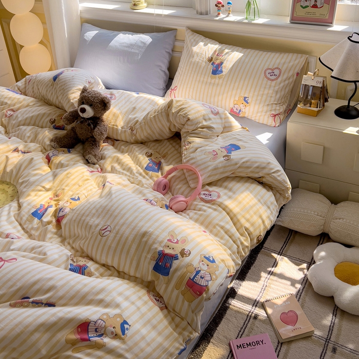 91家纺网 家纺一手货源 找家纺 水墨江南 2025新款超柔水洗棉印花四件套 好伙伴