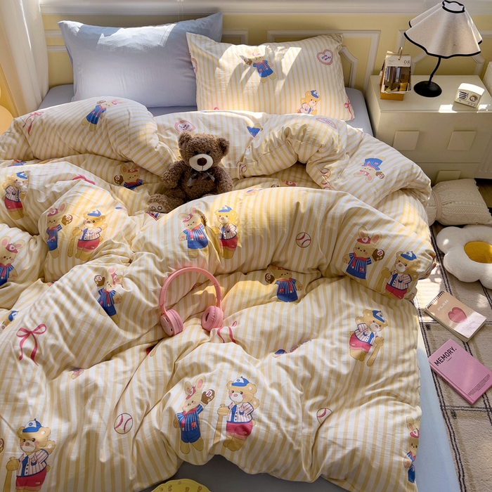 91家纺网 家纺一手货源 找家纺 水墨江南 2025新款超柔水洗棉印花四件套 好伙伴