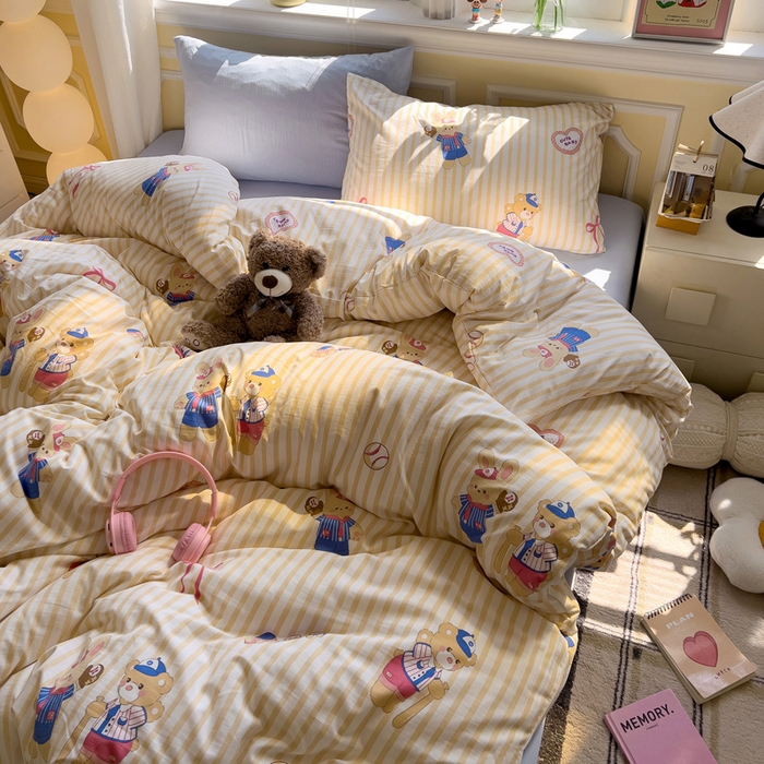 91家纺网 家纺一手货源 找家纺 水墨江南 2025新款超柔水洗棉印花四件套 好伙伴