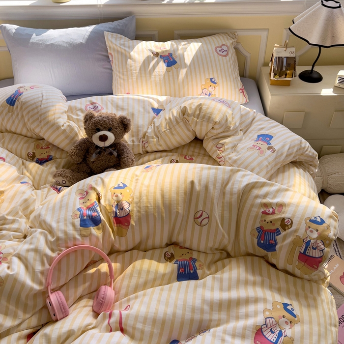 91家纺网 家纺一手货源 找家纺 水墨江南 2025新款超柔水洗棉印花四件套 好伙伴