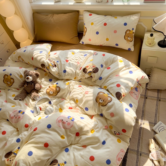 91家纺网 家纺一手货源 找家纺 水墨江南 2025新款超柔水洗棉印花四件套 好朋友