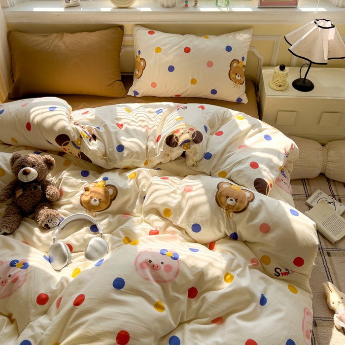 91家纺网 家纺一手货源 找家纺 水墨江南 2025新款超柔水洗棉印花四件套 好朋友