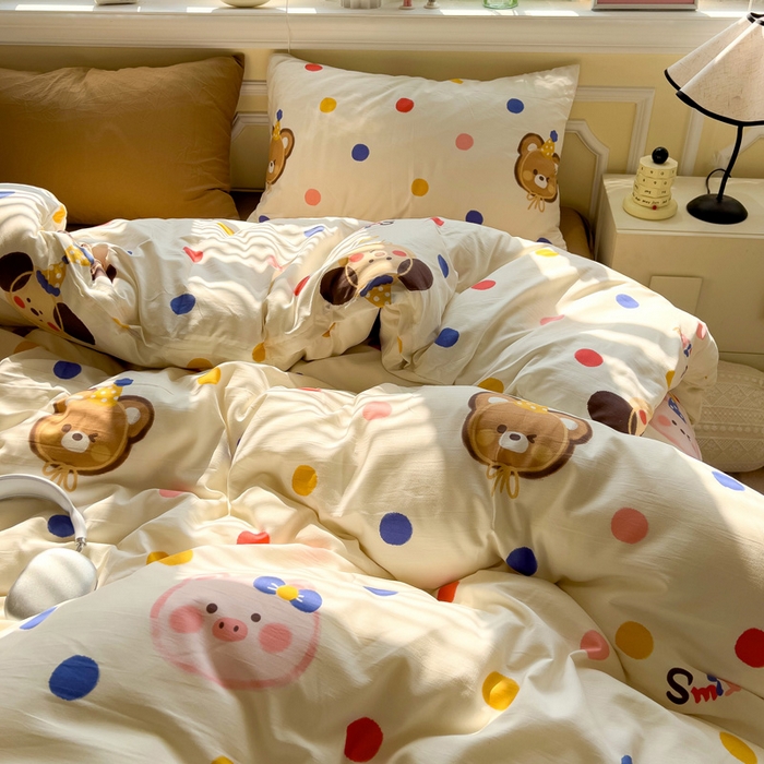 91家纺网 家纺一手货源 找家纺 水墨江南 2025新款超柔水洗棉印花四件套 好朋友