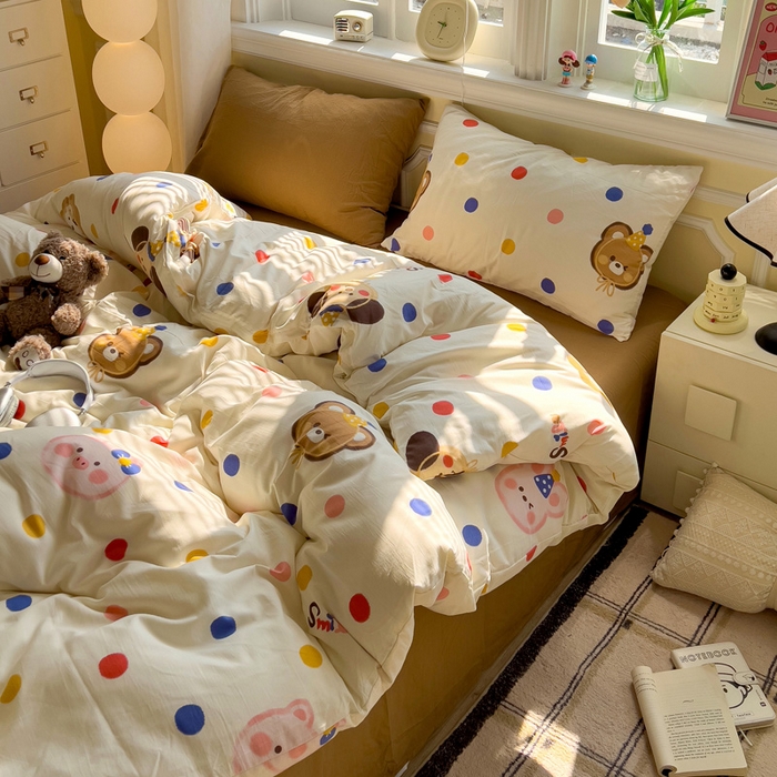 91家纺网 家纺一手货源 找家纺 水墨江南 2025新款超柔水洗棉印花四件套 好朋友