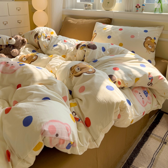 91家纺网 家纺一手货源 找家纺 水墨江南 2025新款超柔水洗棉印花四件套 好朋友