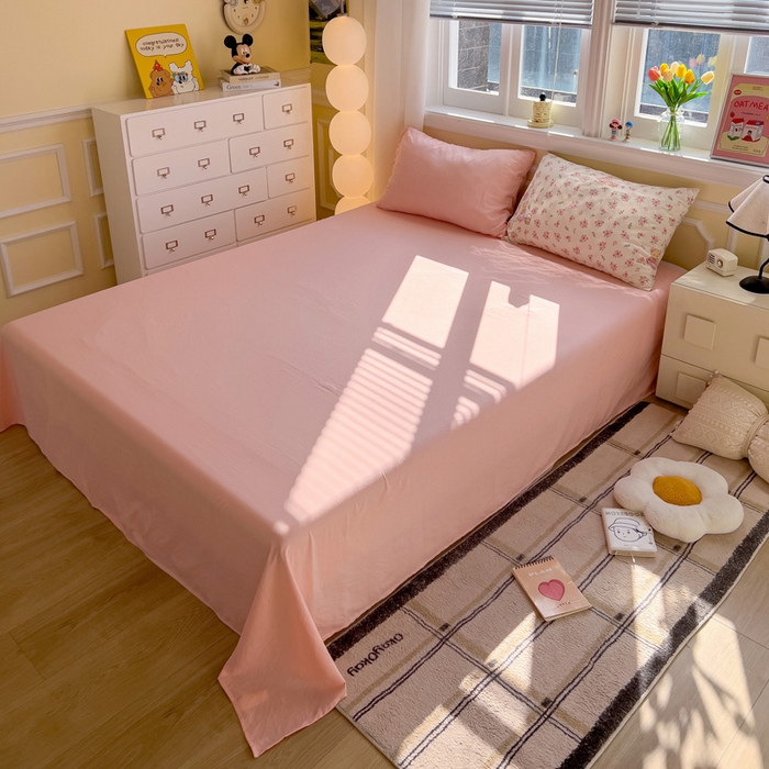 91家纺网 家纺一手货源 找家纺 水墨江南 2025新款超柔水洗棉印花四件套 花间小熊