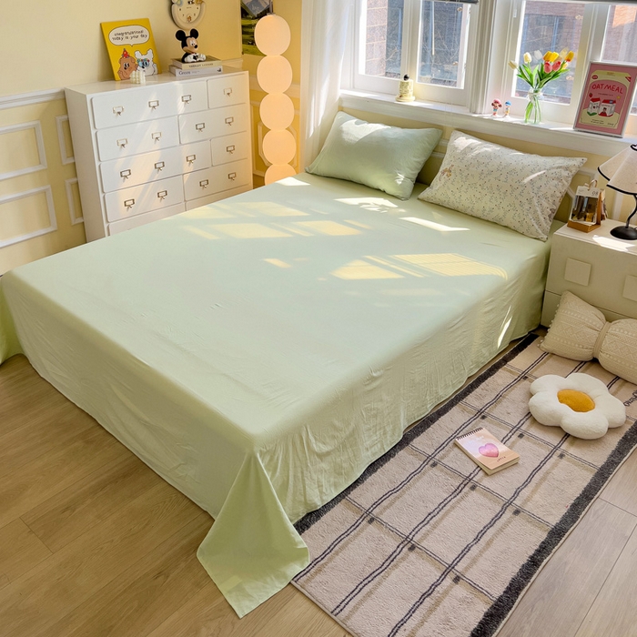 91家纺网 家纺一手货源 找家纺 水墨江南 2025新款超柔水洗棉印花四件套 花小兔