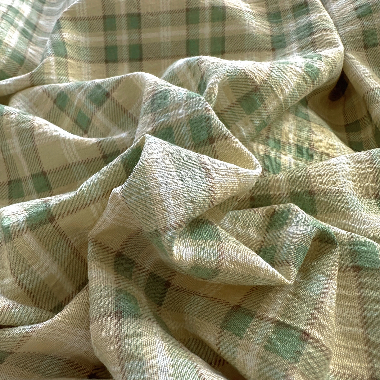 91家纺网 家纺一手货源 找家纺 （总）美梦家纺2025新款木棉皱皱纱学生床盖三件套