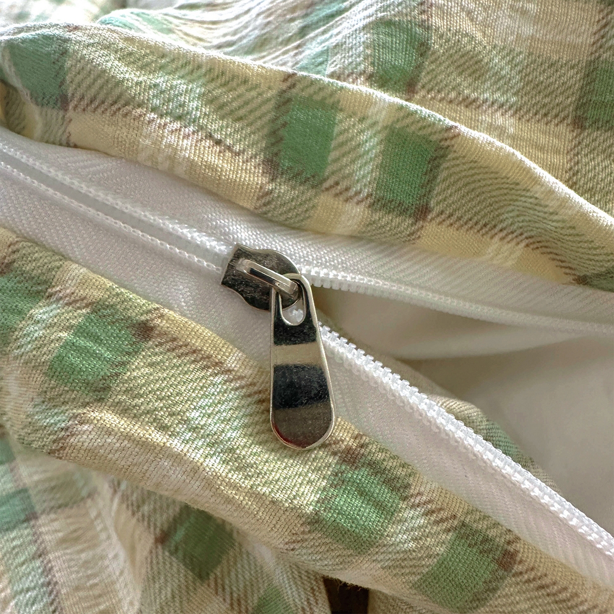 91家纺网 家纺一手货源 找家纺 美梦家纺2025新款木棉皱皱纱学生床盖四件套 松野