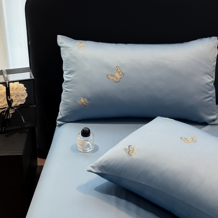 91家纺网 家纺一手货源 找家纺 红嘴企鹅2025新款幻影冰丝四件套-蝴蝶系列 幻影-宾利兰