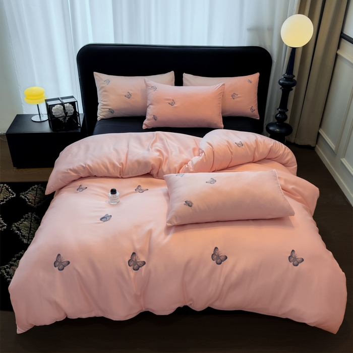 红嘴企鹅2025新款幻影冰丝四件套-蝴蝶系列 幻影-玉色