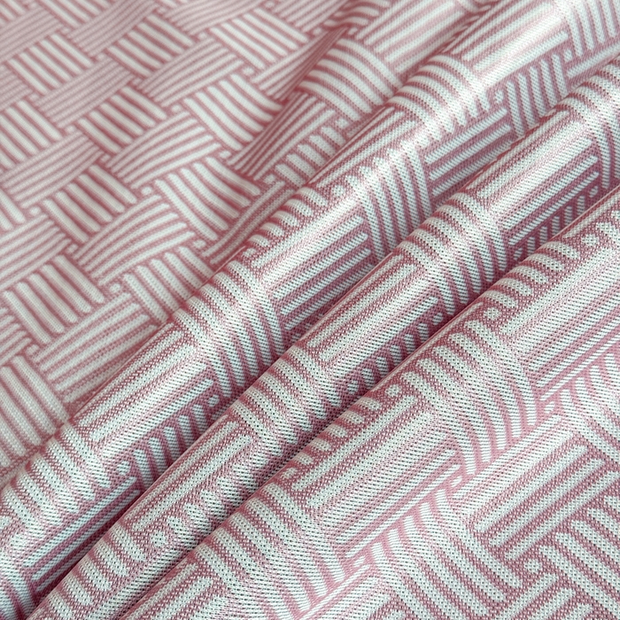 91家纺网 家纺一手货源 找家纺 红嘴企鹅2025新款人字纹提花冰丝凉席（量大可聊 ） 人字纹提花-粉色